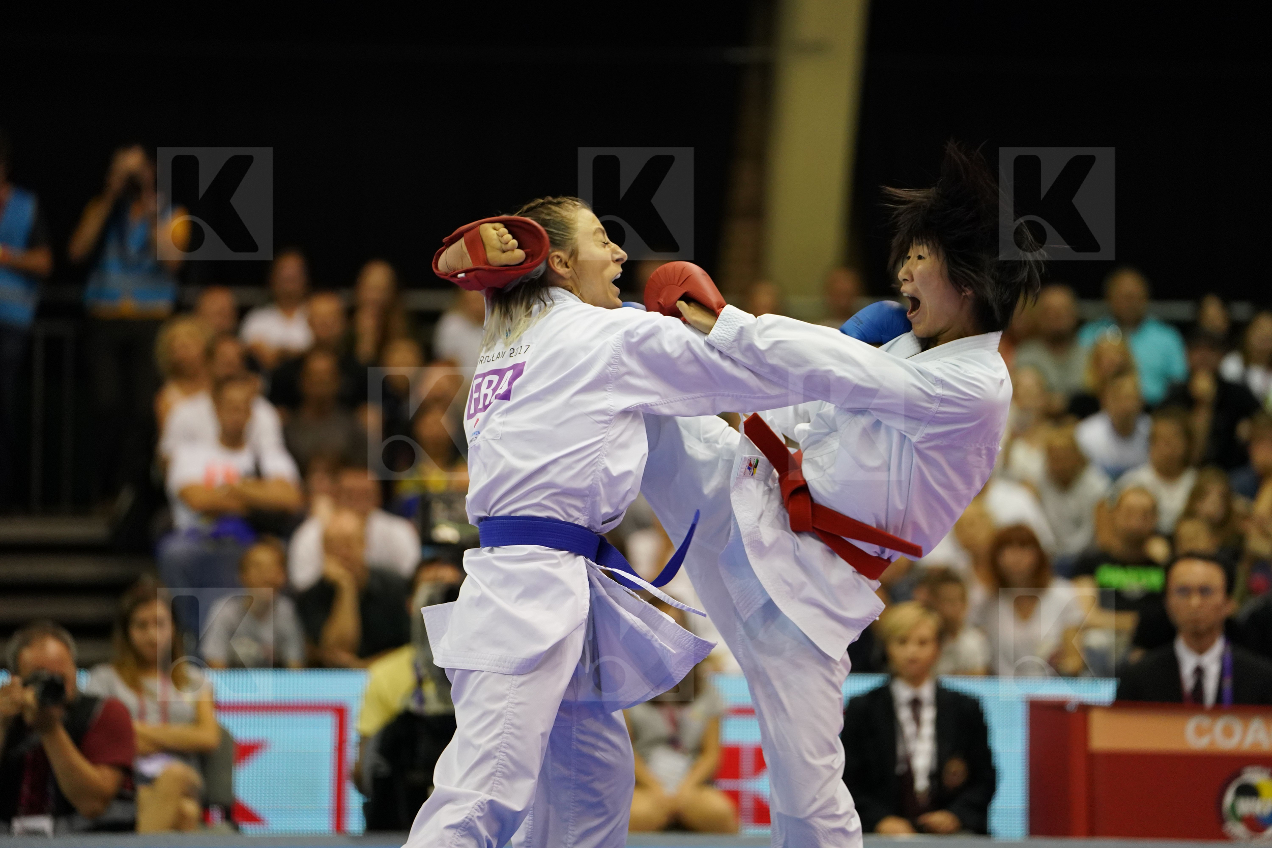 Female Kumite -50kg France Gold match Japan Miyahara Miho Recchia Alexandra
